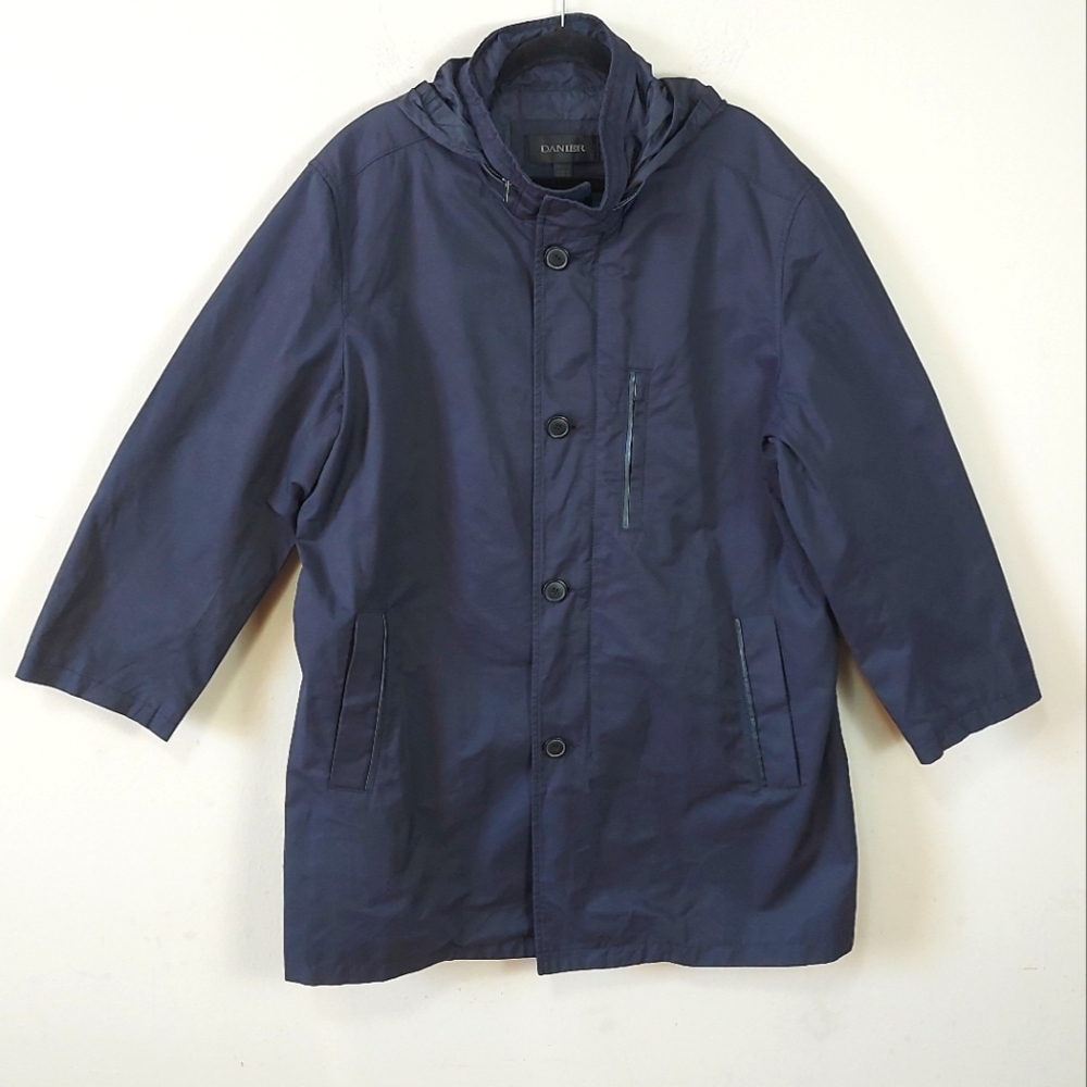 Danier Women Navy Jacket Plus Size 2XL Breatheable Lightweight Outdoor Blue Coat